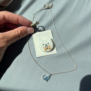 Cat necklace, ring, and pin